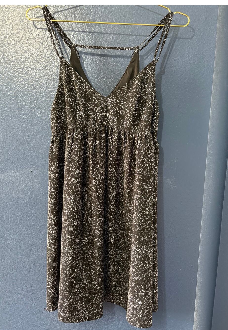 Empire Waist Sundress - BOHO / Festival - Women's Small - Mini Dress Black/White